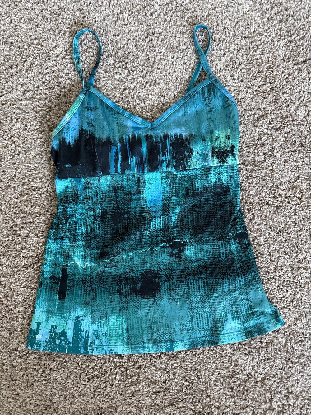 Alo Yoga Blue / Black / Green Tank Top Size Small